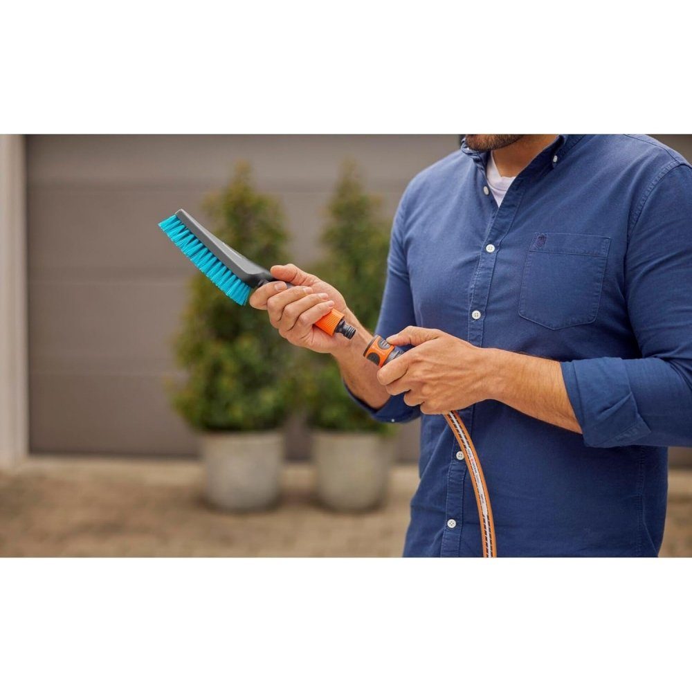 GARDENA Reinigungsbürste Cleansystem Handbürste S hard - Waschbürste - grau/türkis