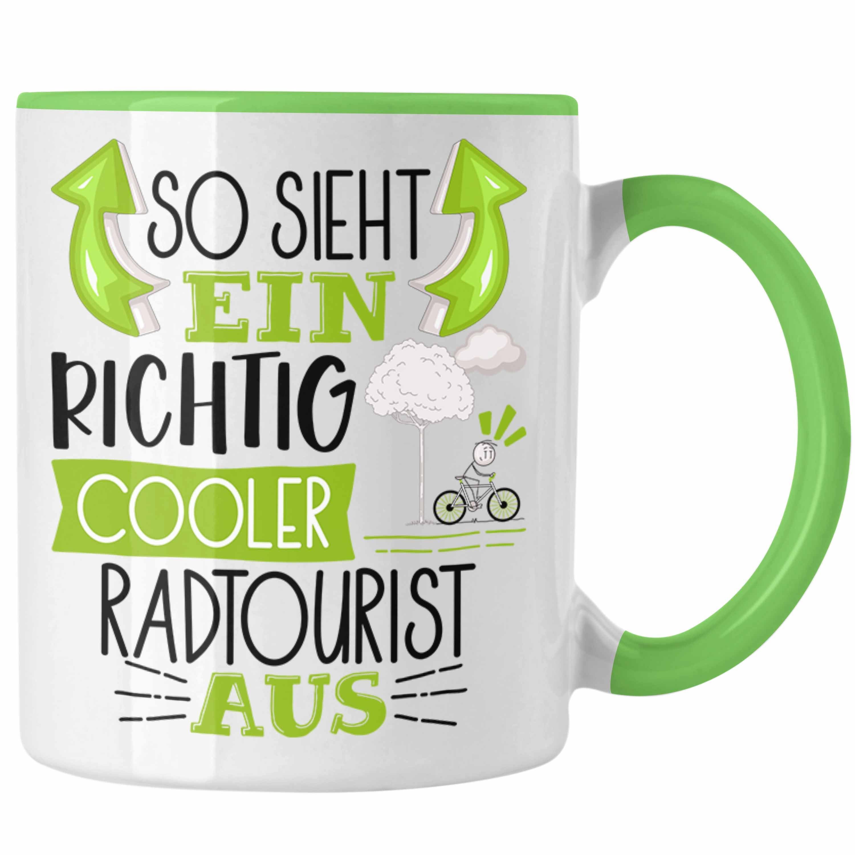 Trendation Tasse So Sieht Ein Richtig Cooler Radtourist Aus Geschenk Tasse Lustiger Sp Grün