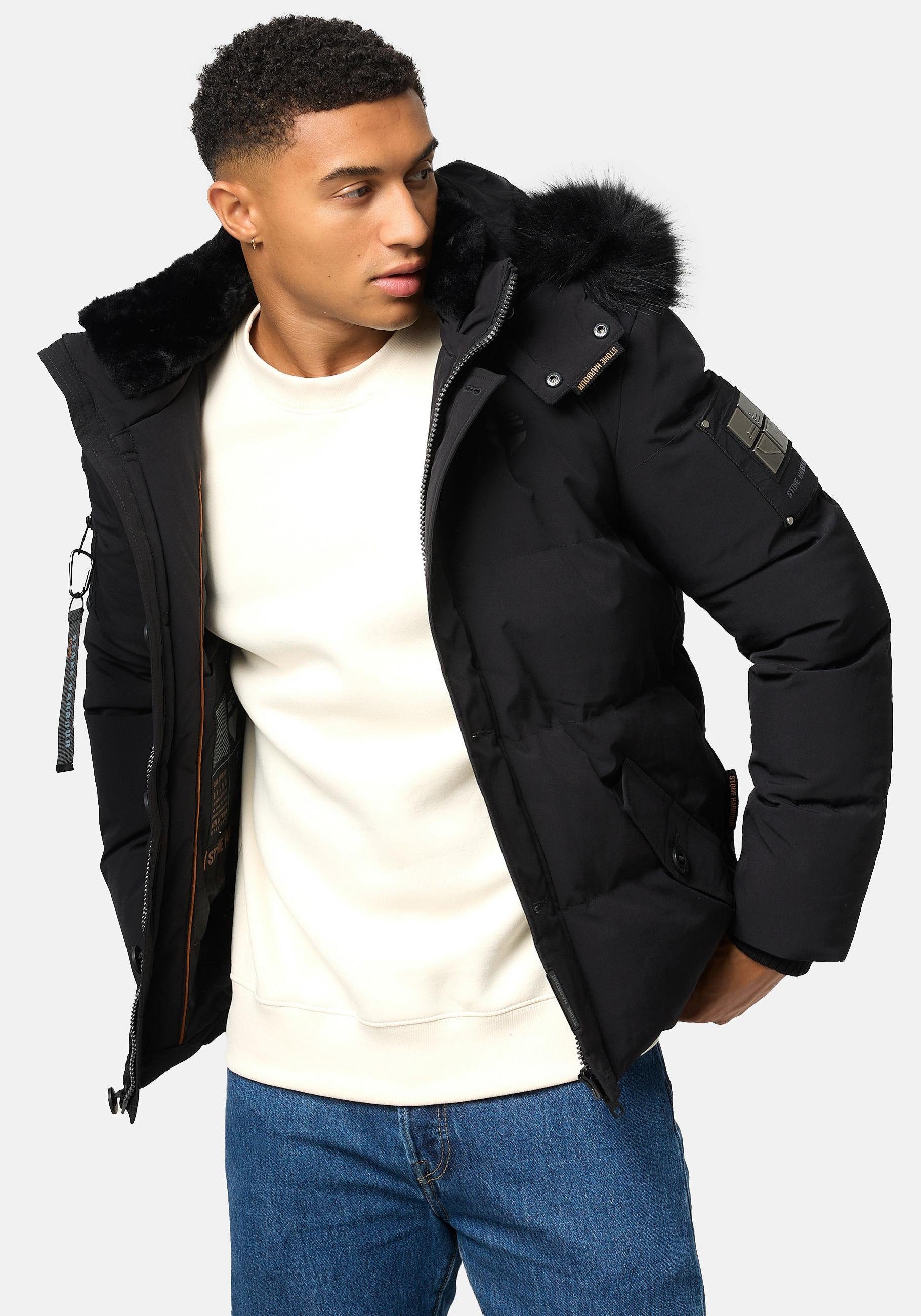 Stone Harbour Winterjacke Halvaar stylischer Winterparka mit abnehmbarer Kapuze