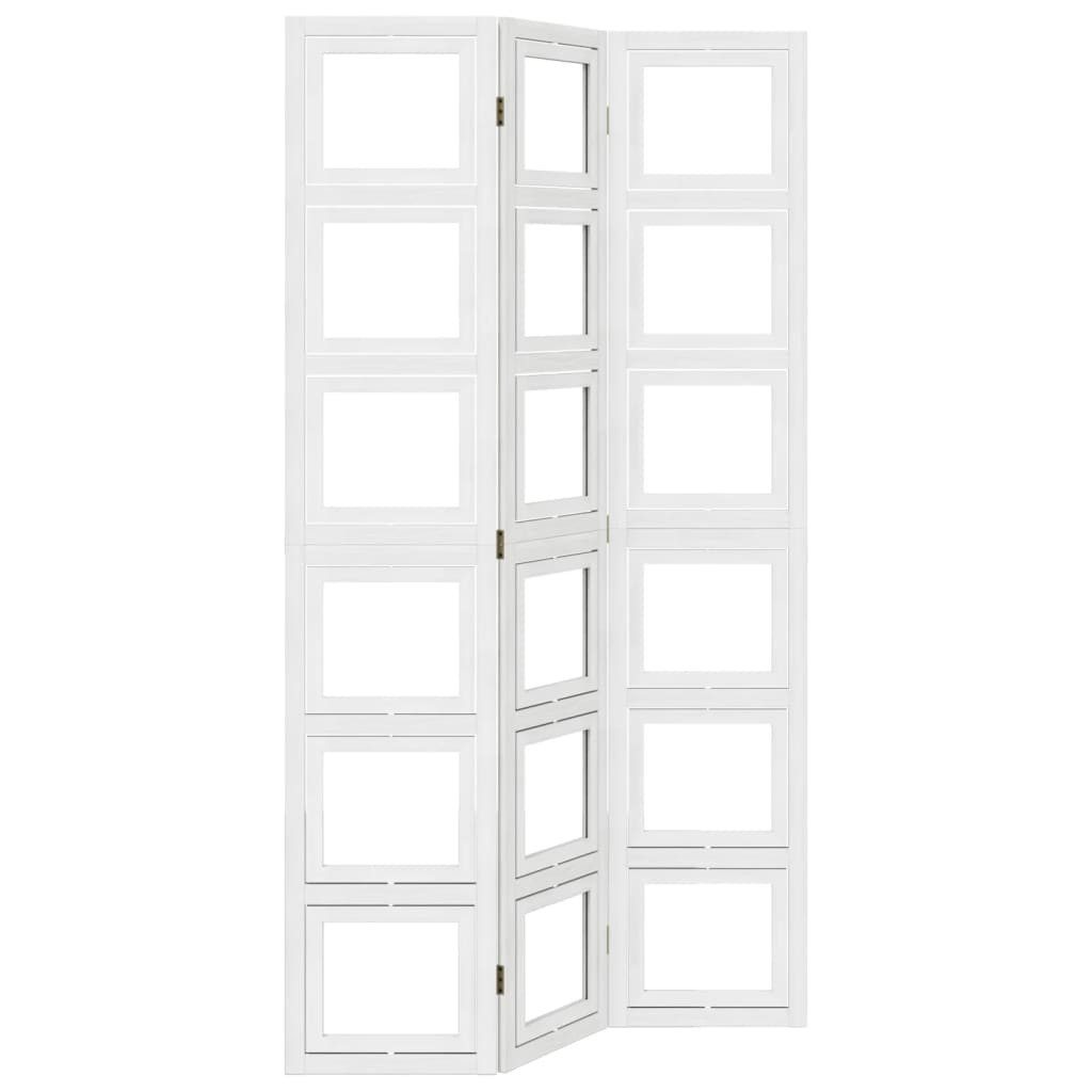 Paravent 40 x 200 cm 3-tlg Raumteiler Paravent Trennwand Spanische Wand Weiß Ma