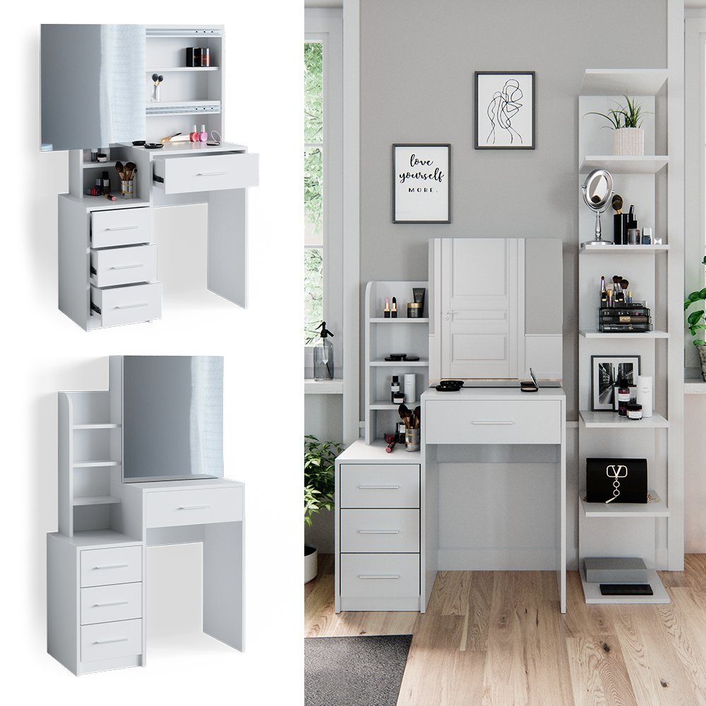 Vicco Schminktisch Conrada, Weiß, 80 cm günstig online kaufen