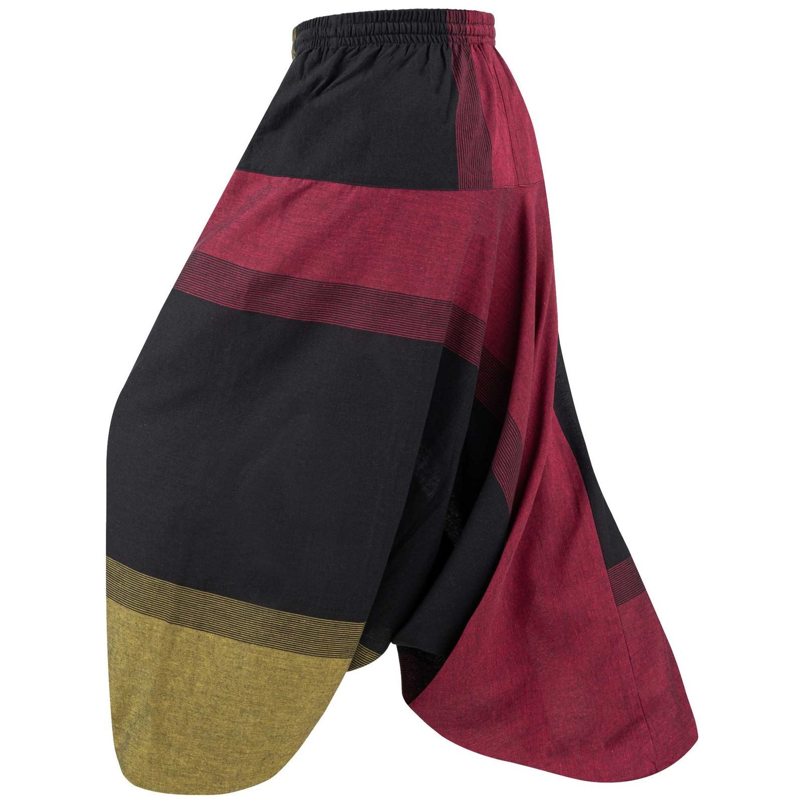 KUNST UND MAGIE Haremshose Damen Harem Hose Bunt Aladin Haremshose Pluderhose Pumphose Goa Hippie