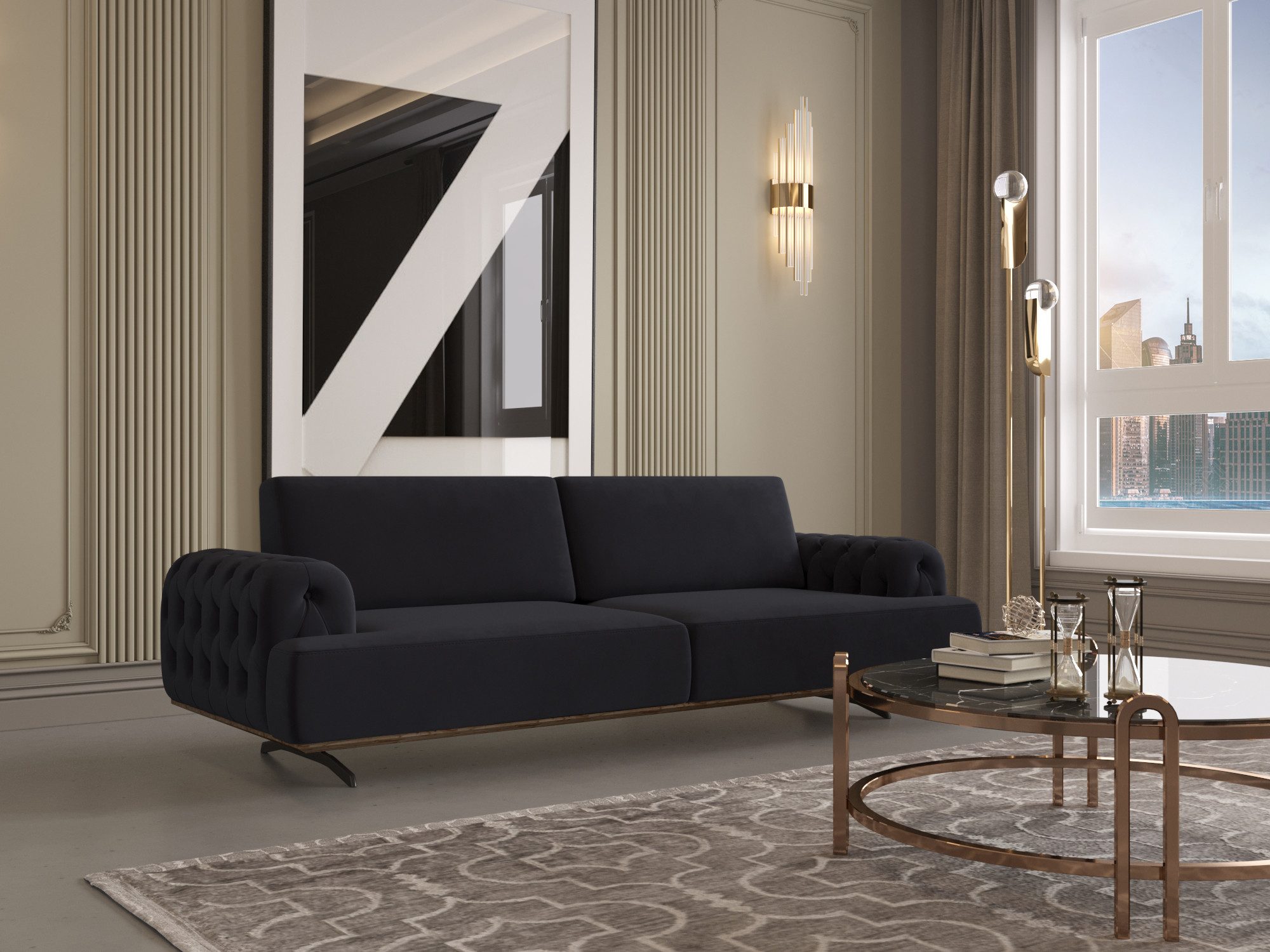 Möbeldreams Chesterfield-Sofa Chesterfield Sofa Modern Verstellbare Rückenlehne