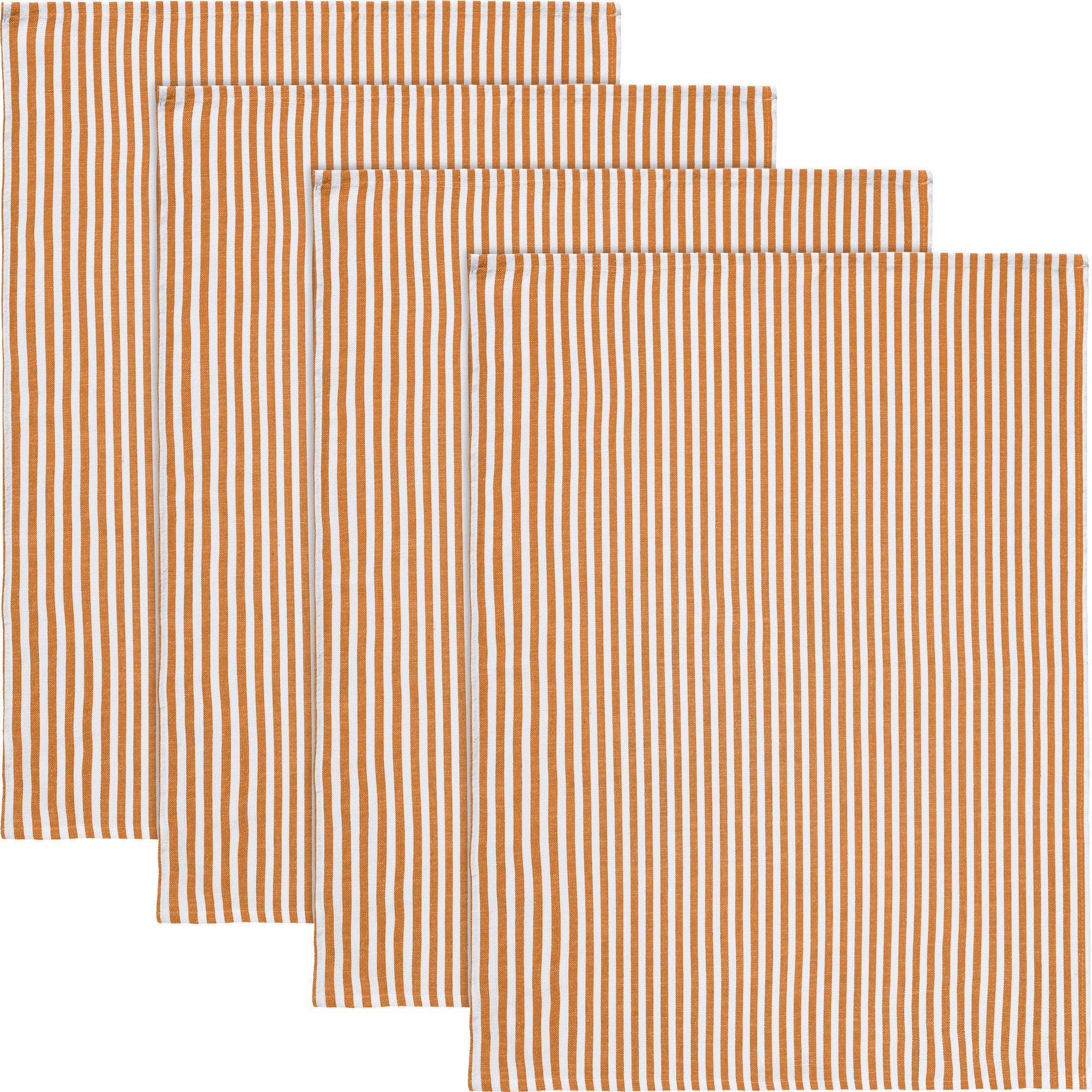 Erwin Müller Geschirrtuch Geschirrtuch 4er-Pack, Halbleinen Streifen