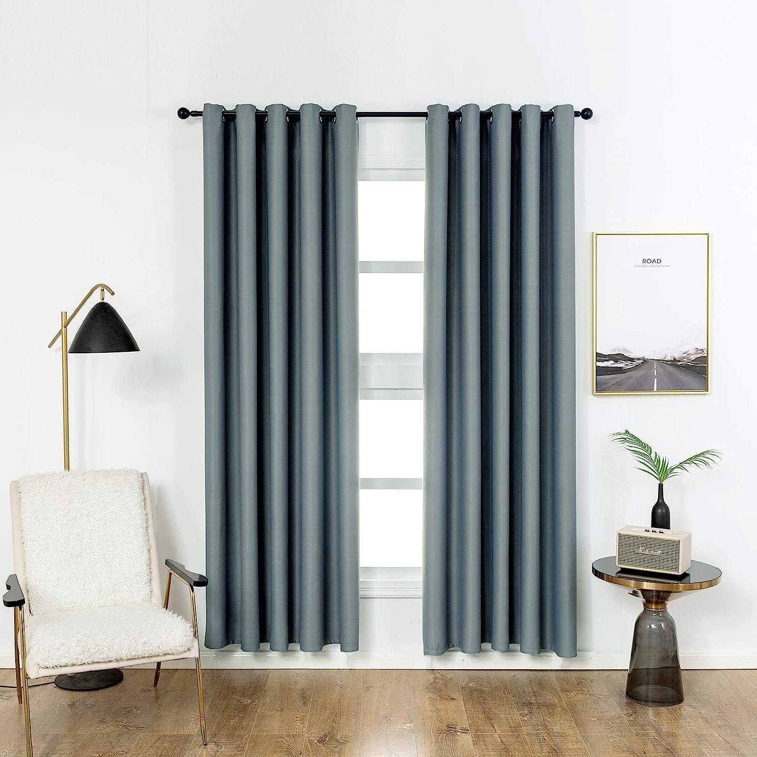 Woltu Verdunkelungsvorhang, Ösen, blickdicht, 2er Set Vorhang Blickdicht Th günstig online kaufen