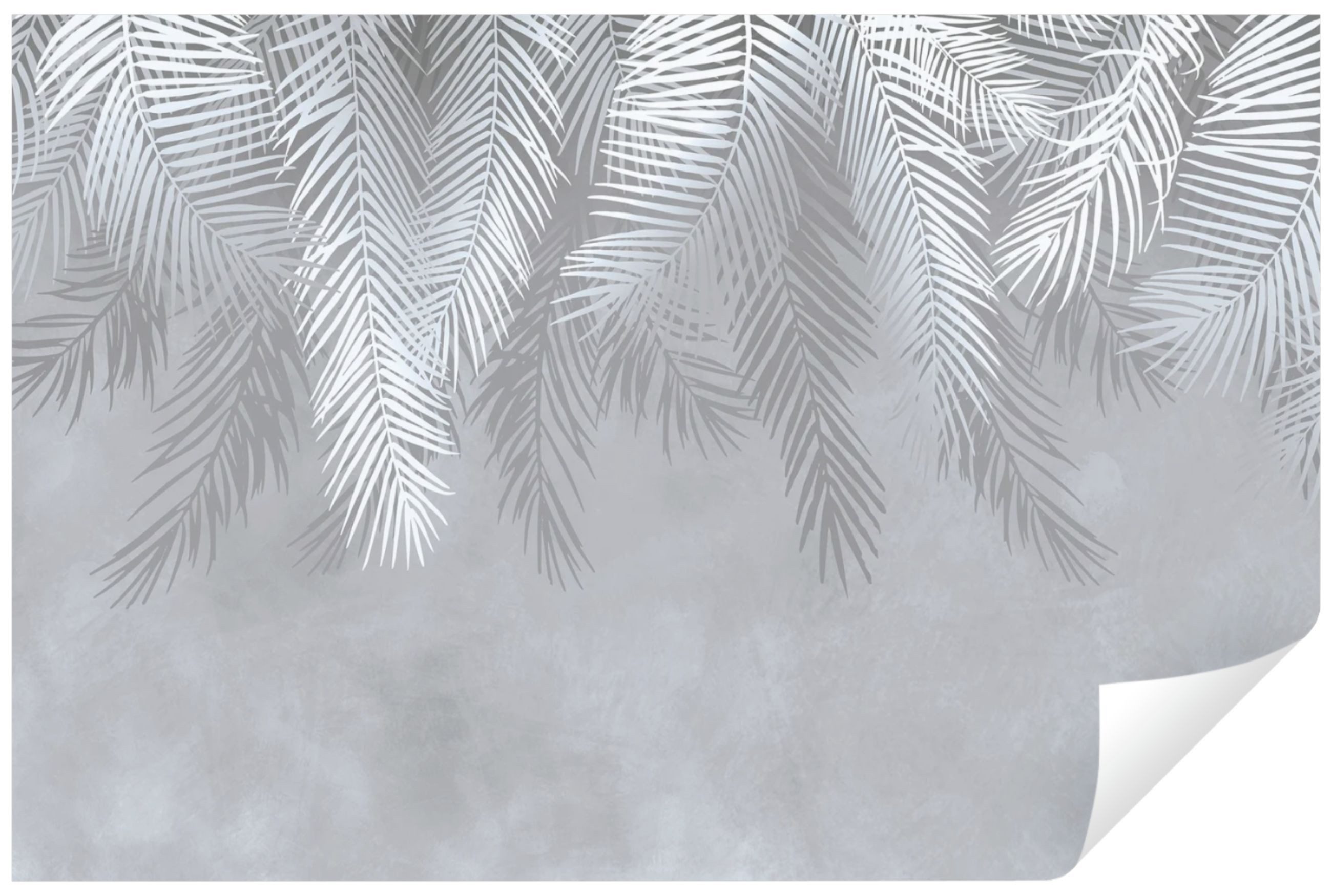 Wallarena Fototapete Blätter Palmenblätter Betonoptik Moderne Wohnzimmer od günstig online kaufen