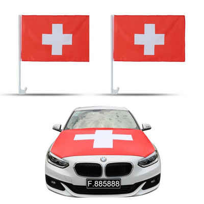 Sonia Originelli Fahne Aut-Fan-Paket Schweiغ Switzerland Außenspiegel Motorhaubenüberzug