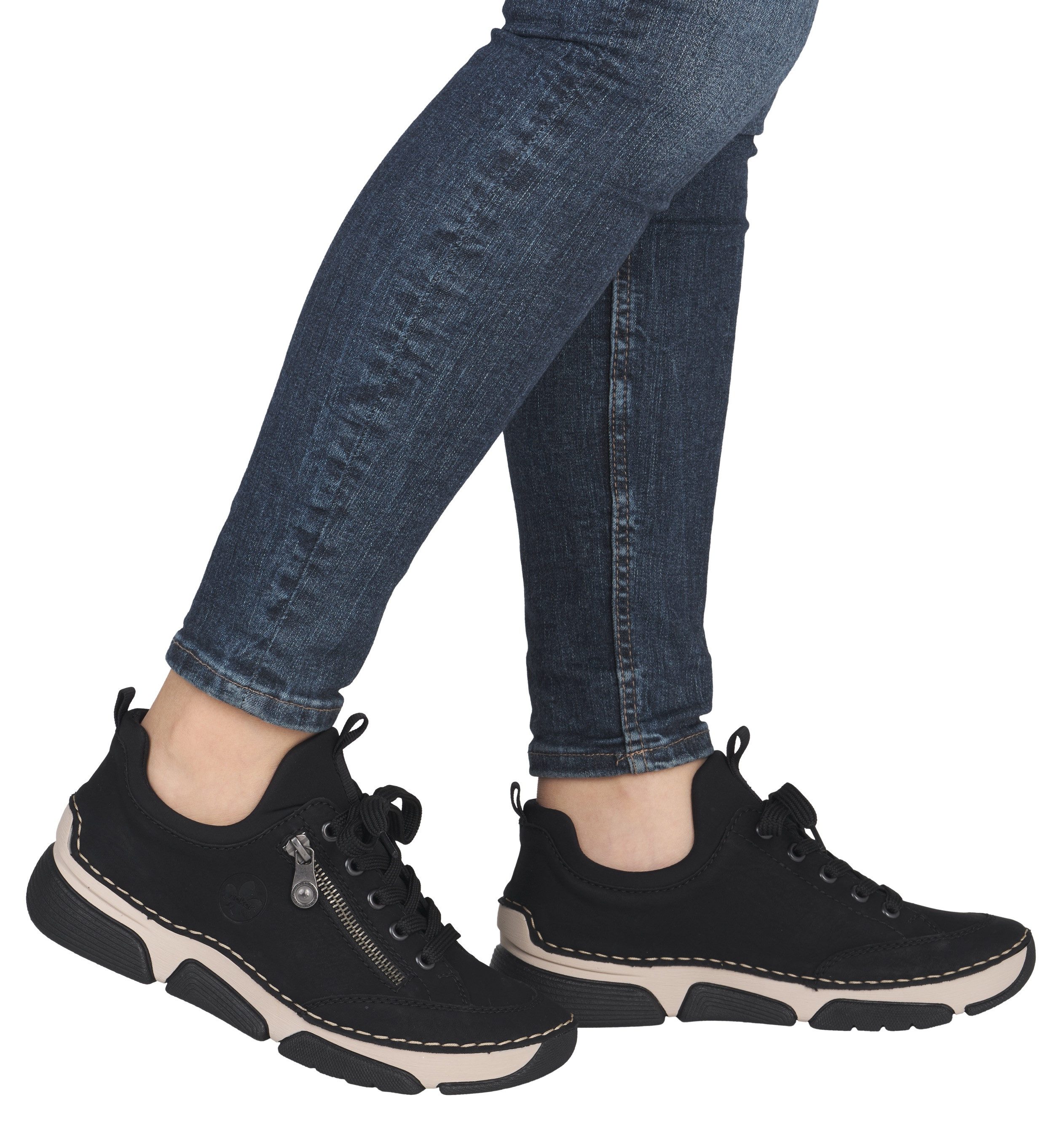 Rieker Slip-On Sneaker Schlupfschuh, Halbschuh, Freizeitschuh mit weicher Innensohle
