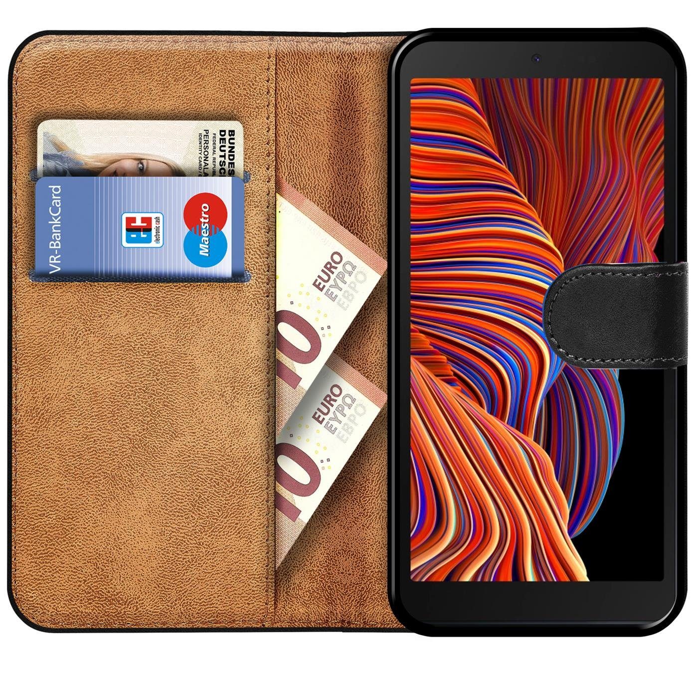 CoolGadget Handyhülle Book Case Handy Tasche für Samsung Galaxy XCover 5 5,3 Zoll, Hülle Klapphülle Flip Cover für Samsung Xcover 5 Schutzhülle stoßfest