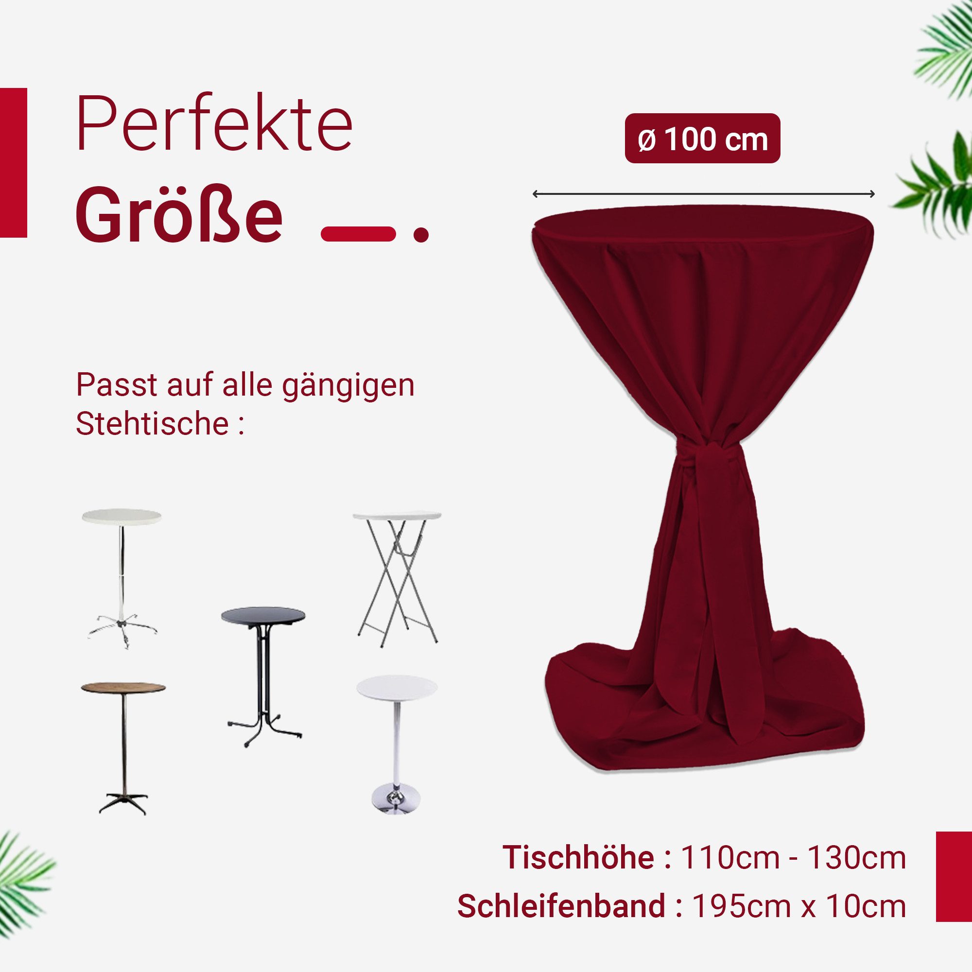 TexDeko Stehtischhusse Premium für Bistrotisch mit günstig online kaufen