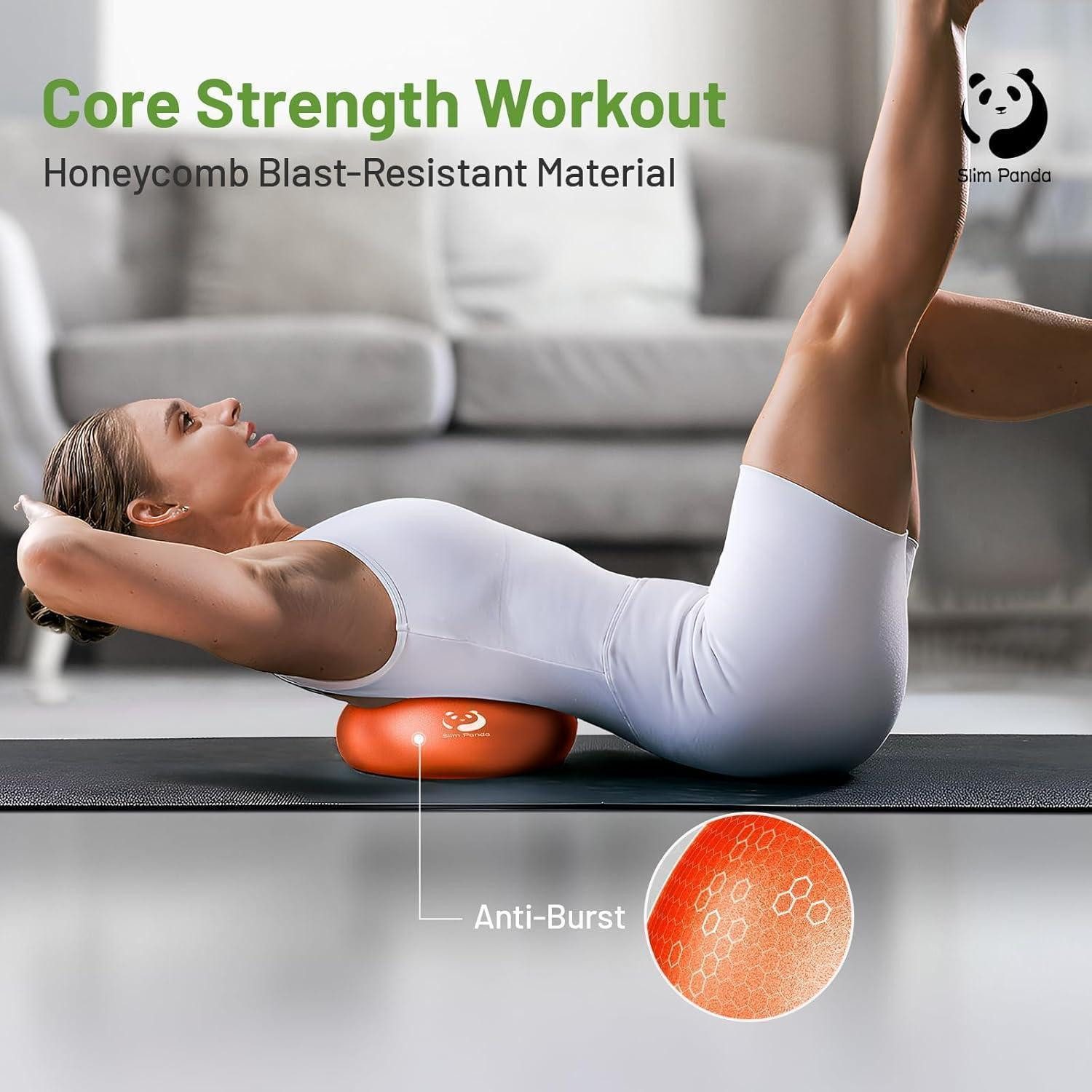 LuxusKollektion Gymnastikball Gymnastikball 23-25cm Pilates aufblasbar Fitness Balance Orange