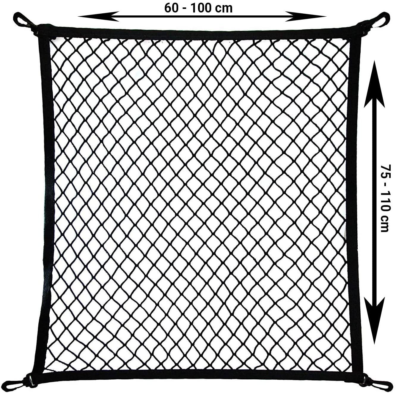 LANCO Automotive Kofferraumwanne LI-0018 Premium PKW Kofferraum Netz Elastisch, Flexibel, Made in EU, 110 x 100 cm, Flexibel, Reißfest, Geruchsneutral, Elastisch