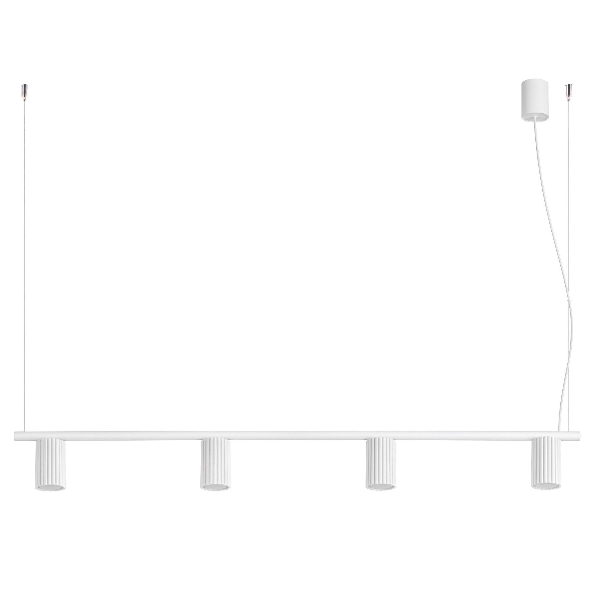 SOLLUX lighting Kronleuchter Kronleuchter KARBON 4 weiß, Nicht enthalten