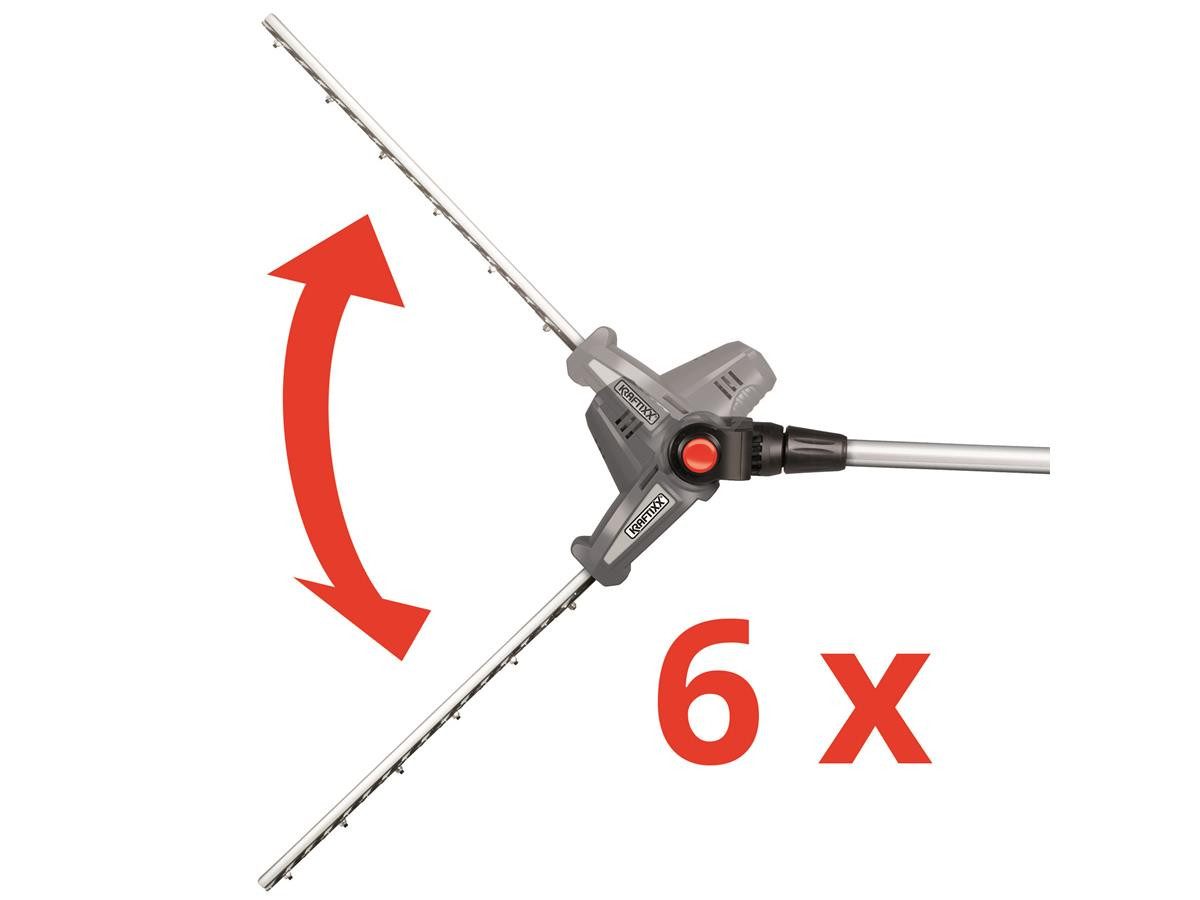 KRAFTIXX® Heckenschere KX-ASH 1835 Li-Solo, (1-tlg., ohne Akku und Ladegerät), 400 mm Schnittlänge,kompatibel mit Einhell Power X-Change Akkusystem