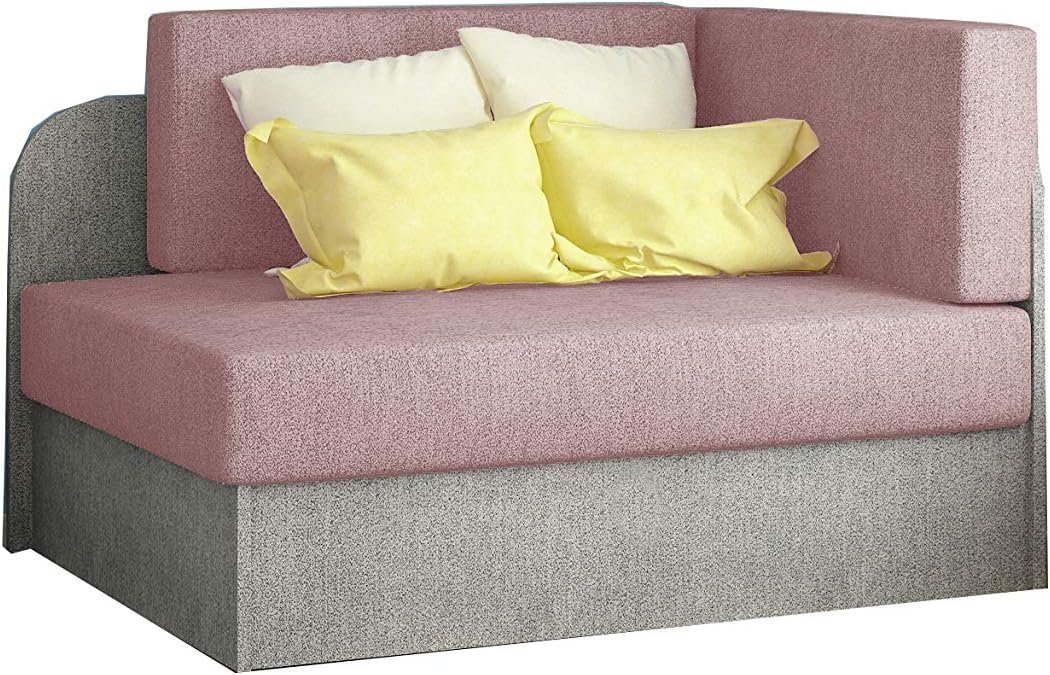 MOEBLO Kindersofa RAISA, Schlafsessel Couch für Kinderzimmer Kindersofa Jugendsofa, mit Schlaffunktion und Bettkasten