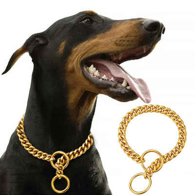 LAPA HOME Hunde-Halsband Tierhalskette Halsband Metall Hundehalskette Kettenhalsband für Hunde, Edelstahl, P-Kette Hundehalsband Hundekette für Hund spazieren gehen