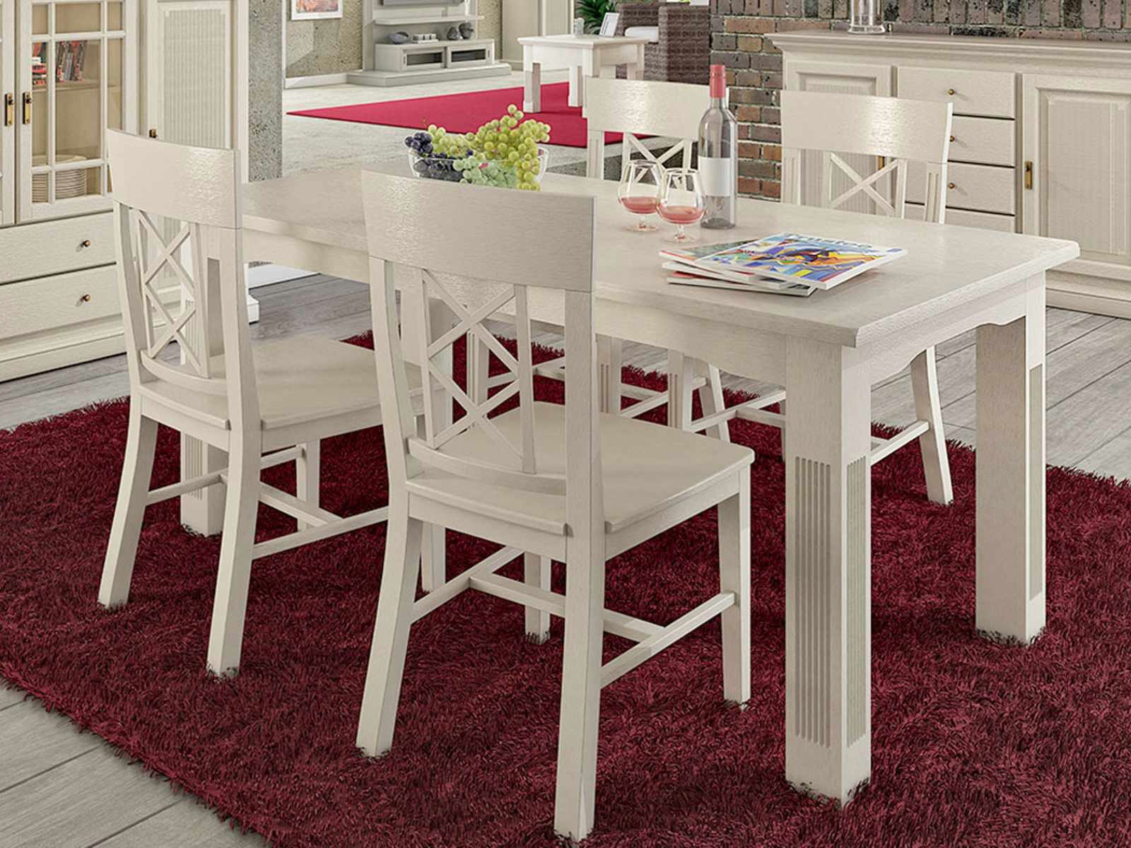 Casamia Sitzgruppe Esszimmer Sitzgruppe Duett Esstisch 140/160/180 cm Pinie massiv