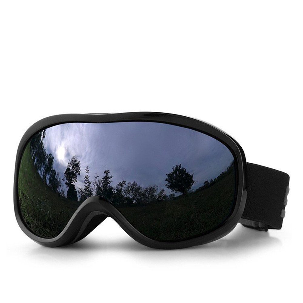XDeer Skibrille Skibrille für Herren Damen Jugend, Anti Beschlag,Winter Schneebrille black