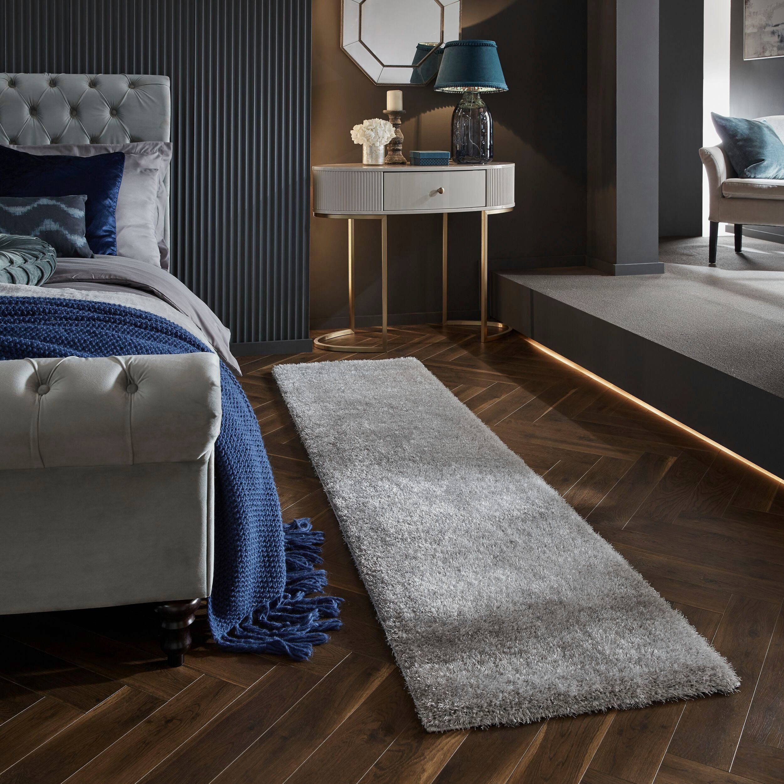 FLAIR RUGS Hochflor-Läufer Velvet, rechteckig, Höhe: günstig online kaufen