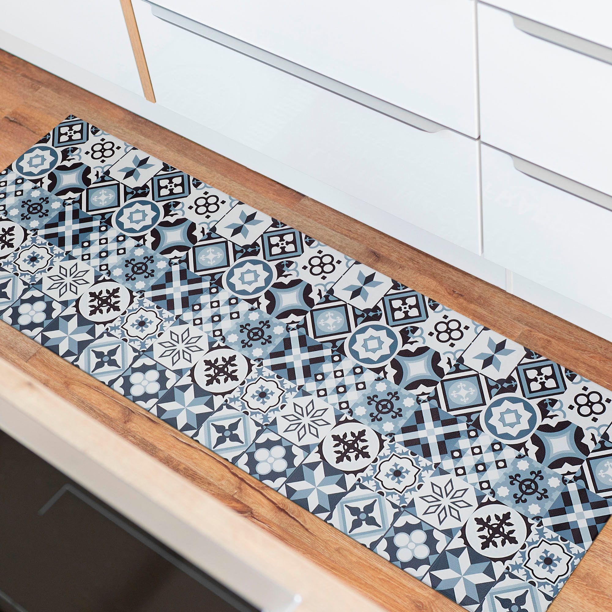 Andiamo Vinylteppich Marrakesch, rechteckig, Höhe: 3,5 mm, abwischbar, rutschhemmend, Fliesen oder Beton Design, auch als Läufer