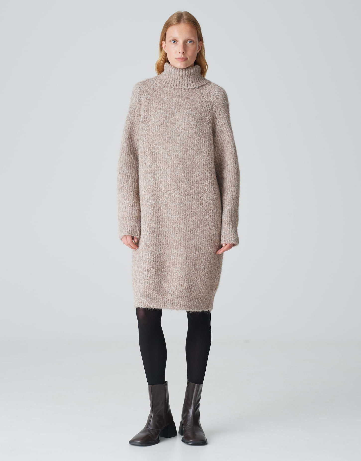 OPUS Sweatkleid Strickleid WAKONA Regular mit Wolle