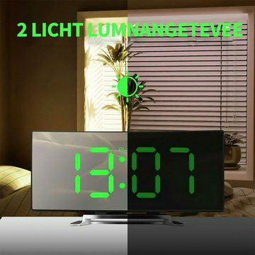 Gontence Wecker LED-Digitaler Wecker,Snooze, LED-Display,Alarmwecker,Tischuhr