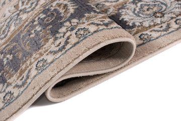 Orientteppich Oriente Teppich - Traditioneller Teppich Orient Beige Grau, Mazovia, 60 x 100 cm, Geeignet für Fußbodenheizung, Pflegeleicht, Wohnzimmerteppich