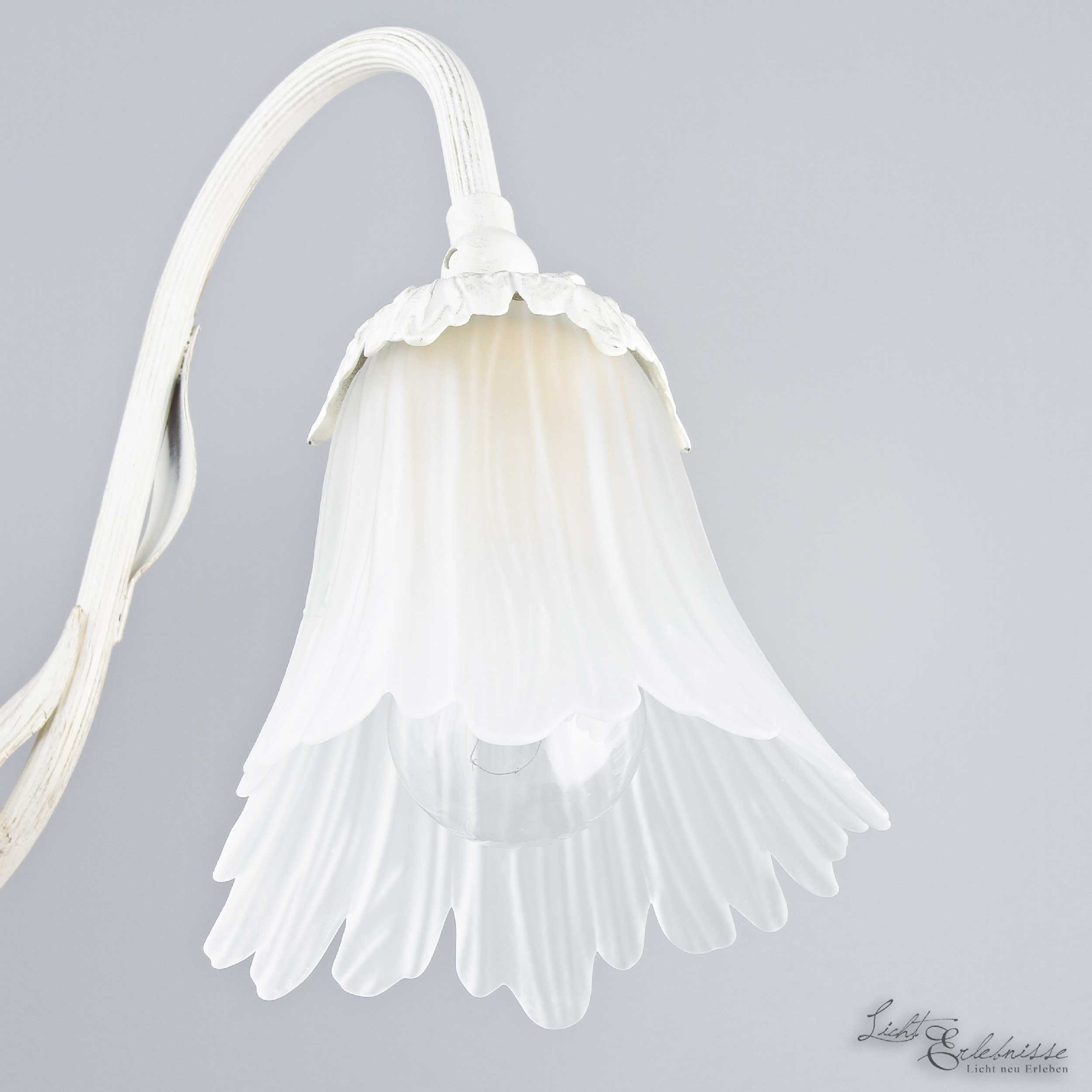 Licht-Erlebnisse Wohnzimmer Premium DALILA, 40W Stehleuchte Chic bis ohne Floral Messing Leuchtmittel, E14 Shabby Stehlampe