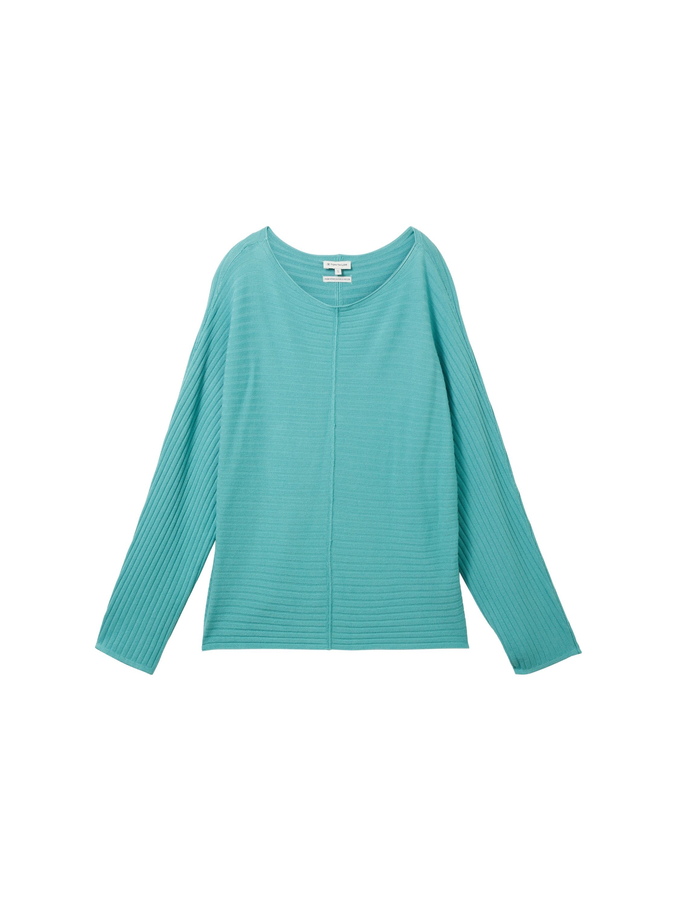 Strukturierung TAILOR mit TOM Strickpullover teal summer