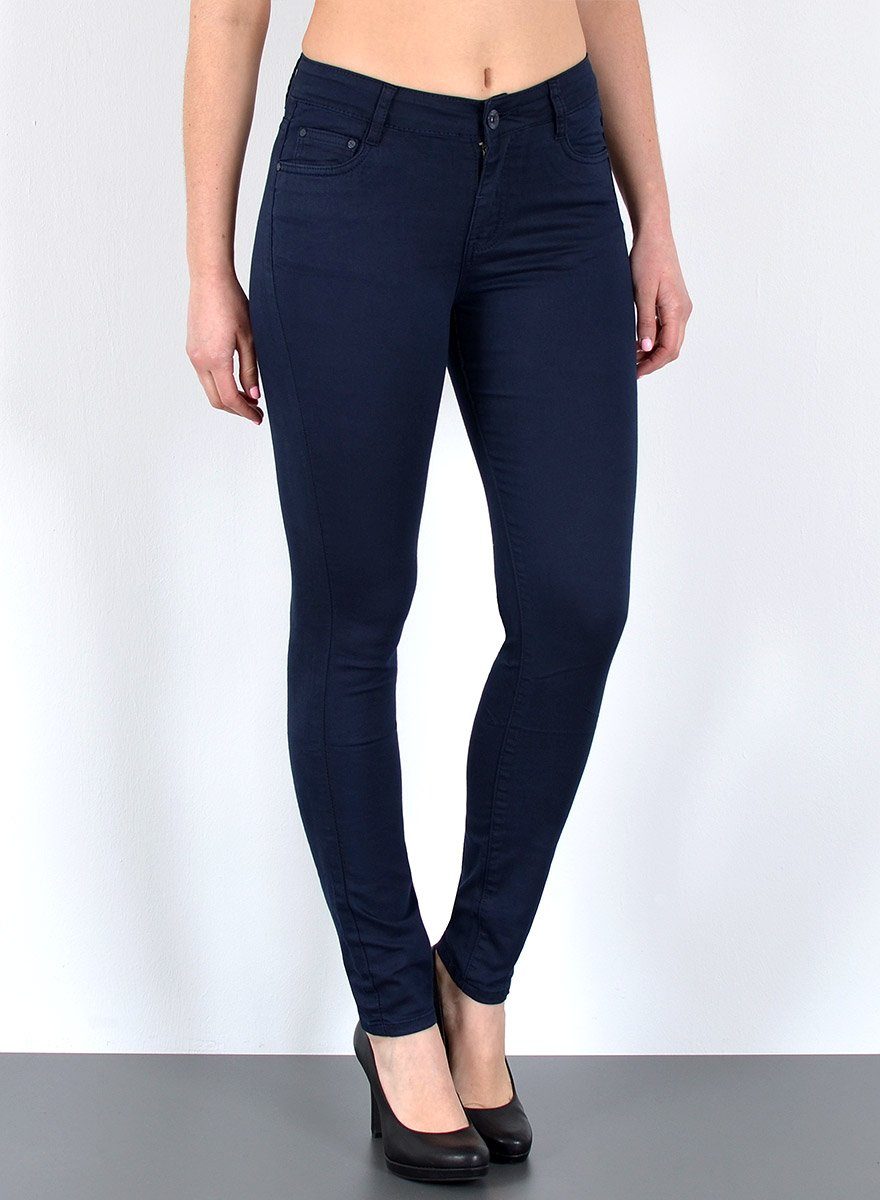 ESRA Stoffhose Damen High Waist Skinny Hose Stoffhose Stretch H520 Damen St günstig online kaufen