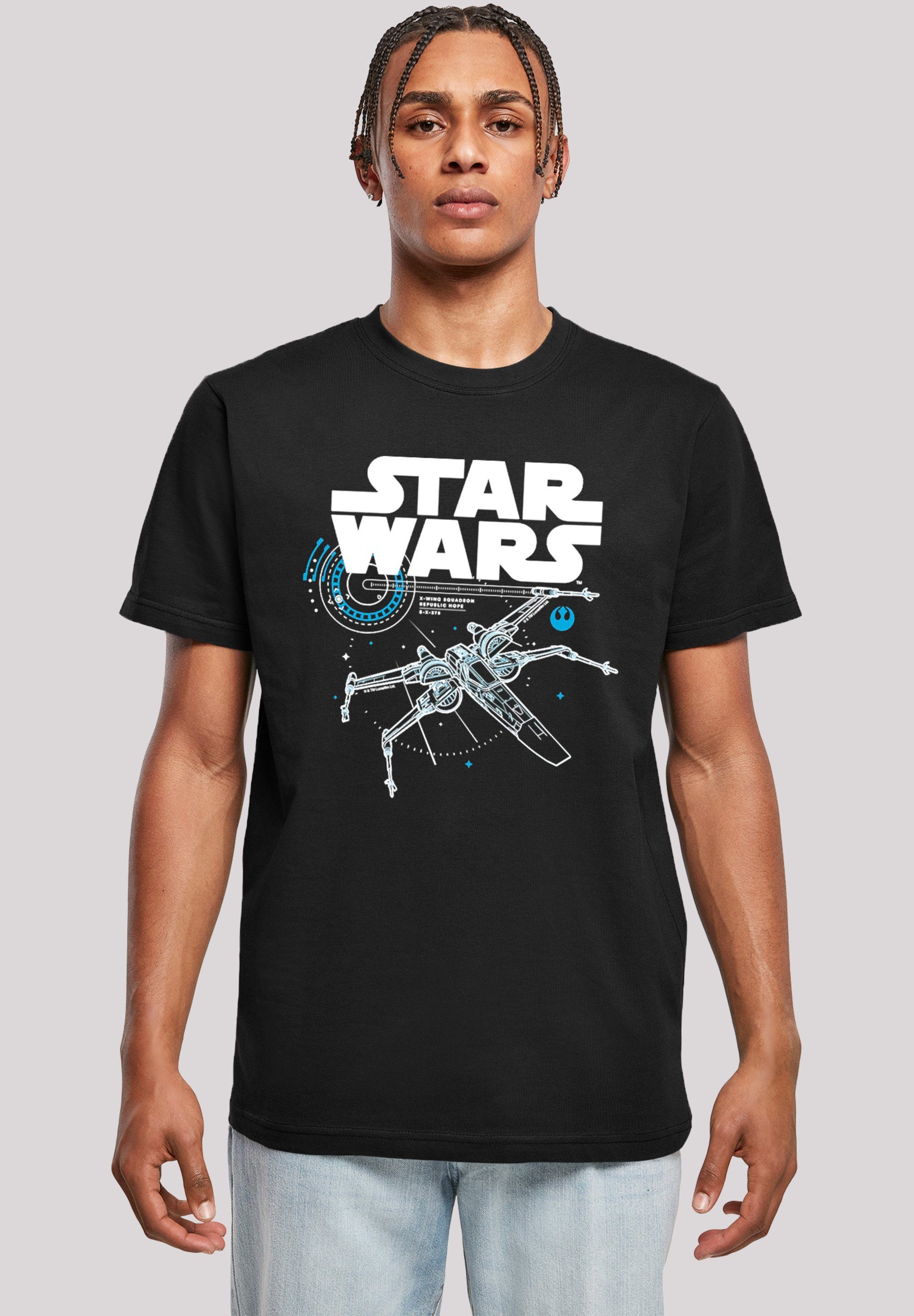 F4NT4STIC T-Shirt Star Wars The Last Jedi X Wing Herren,Premium Merch ,Regular-Fit,Basic,Bedruckt, Sehr weicher Baumwollstoff mit hohem  Tragekomfort
