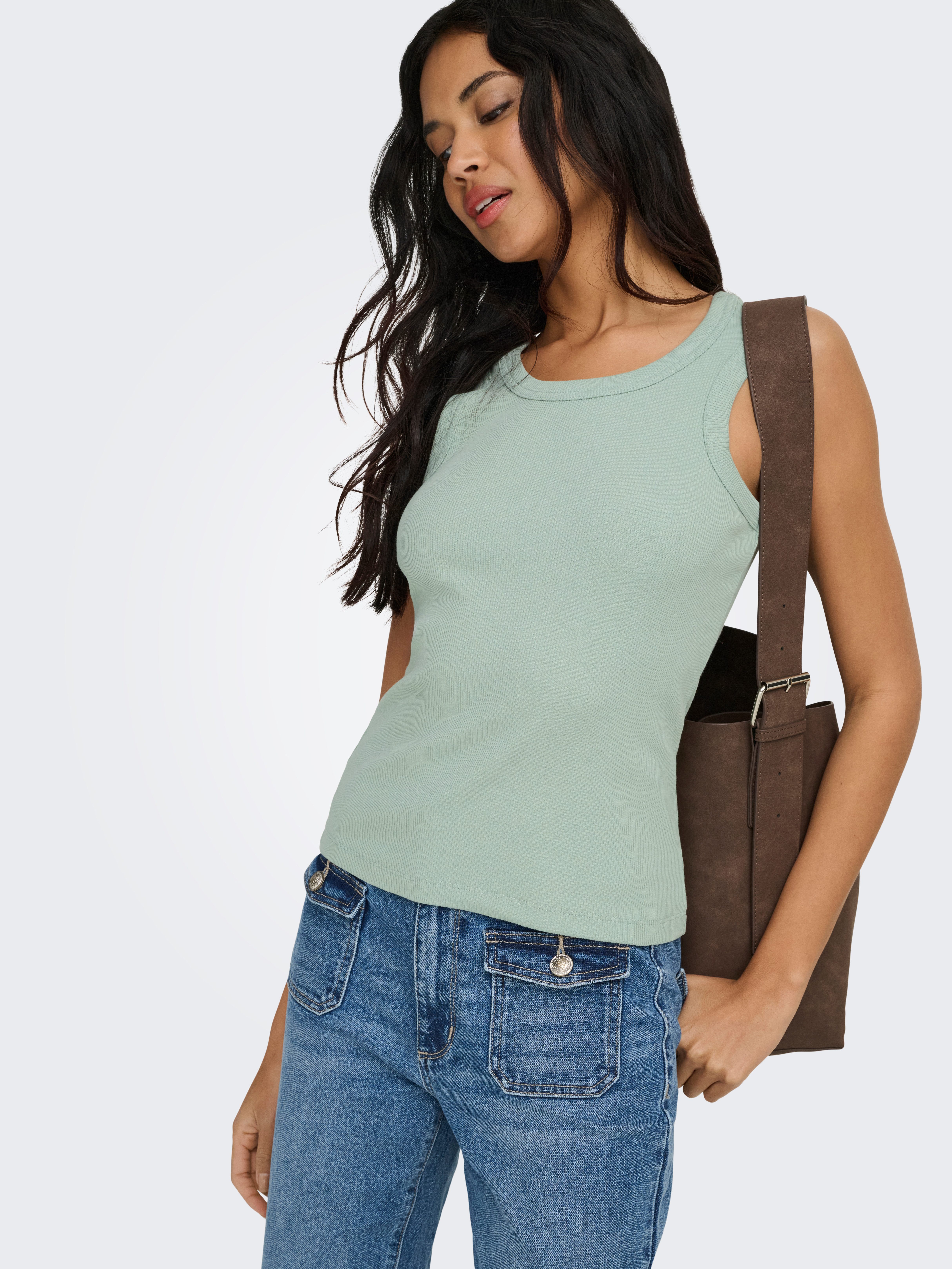 ONLY Tanktop ONLVAL 2-WAY TANK TOP JRS NOOS Baumwollmischung, Rundhals günstig online kaufen
