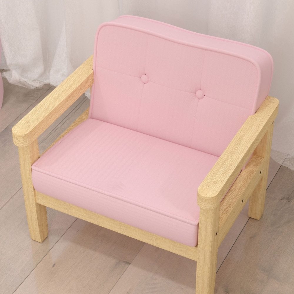 REDOM Kindersessel Rosa Kindersessel 46,5x44x45 cm mit Holzgestell & weichem Cordbezug (Packung, 1-St., Gepolsterter Sessel für Kinder im Vor- & Grundschulalter), Ideal als Lesesessel & Entspannungssitz im Spielbereich