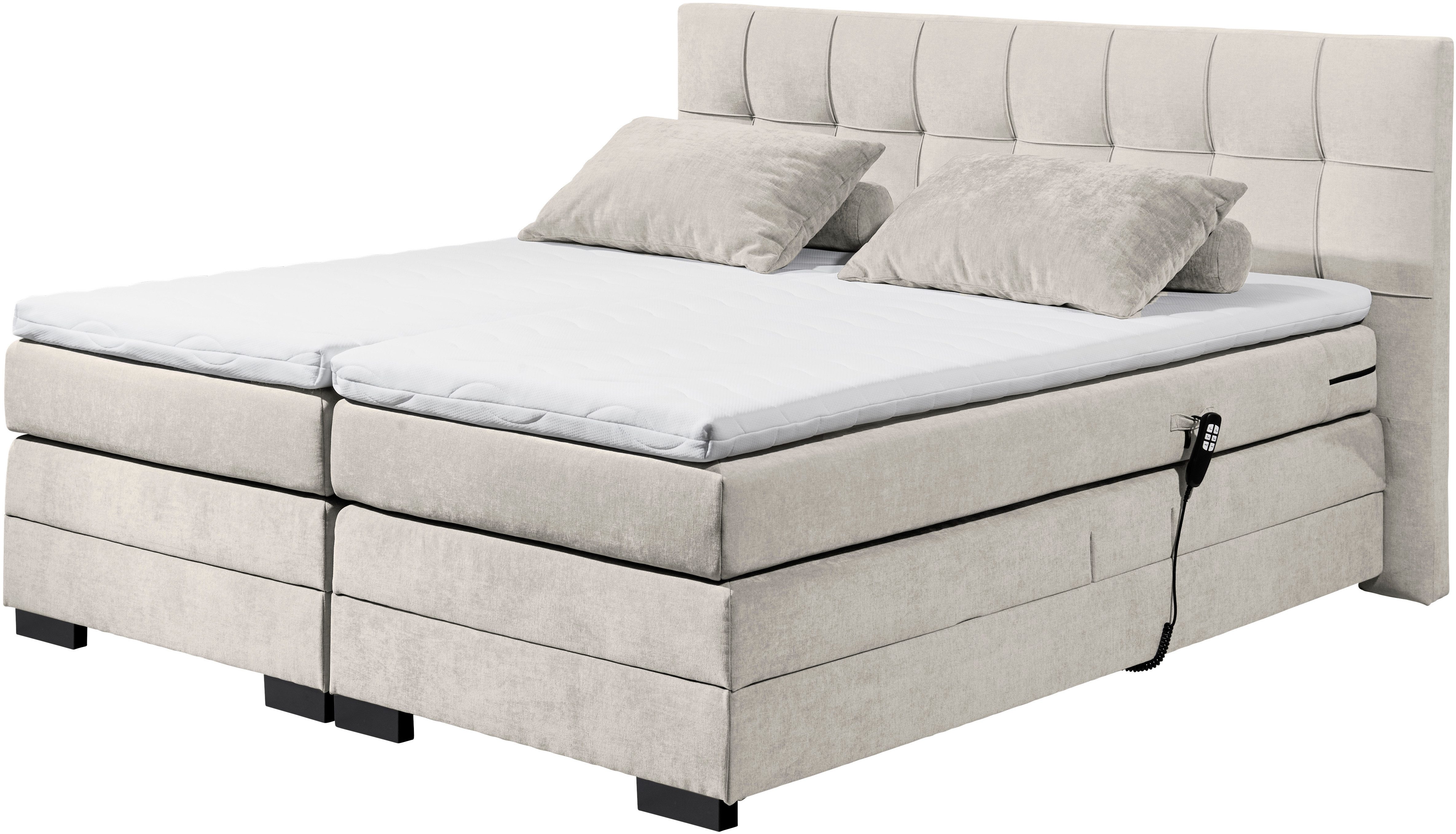 ED EXCITING DESIGN Boxspringbett Talena, inkl. Motor und Topper