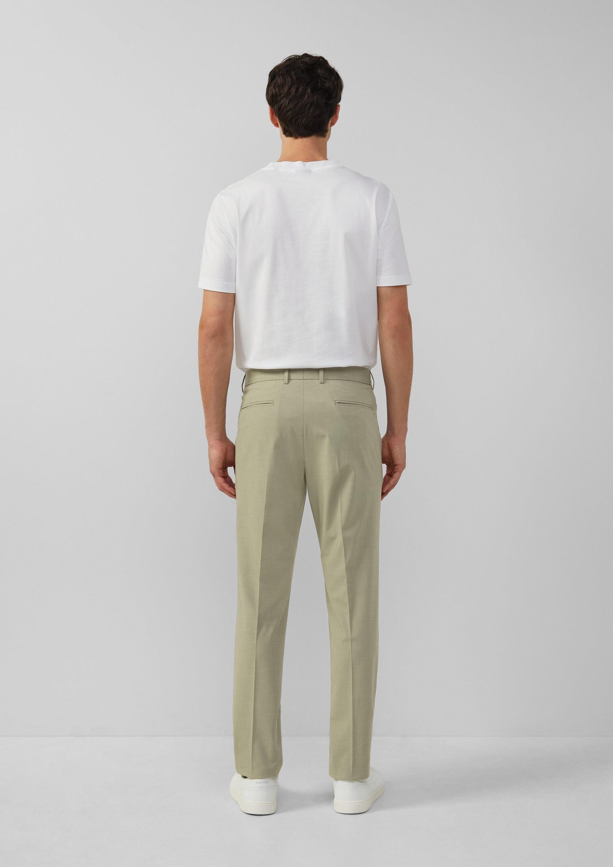 s.Oliver Chinos Hose S.OPURE s.O PURE: Anzughose aus meliertem Stretch-Fabric