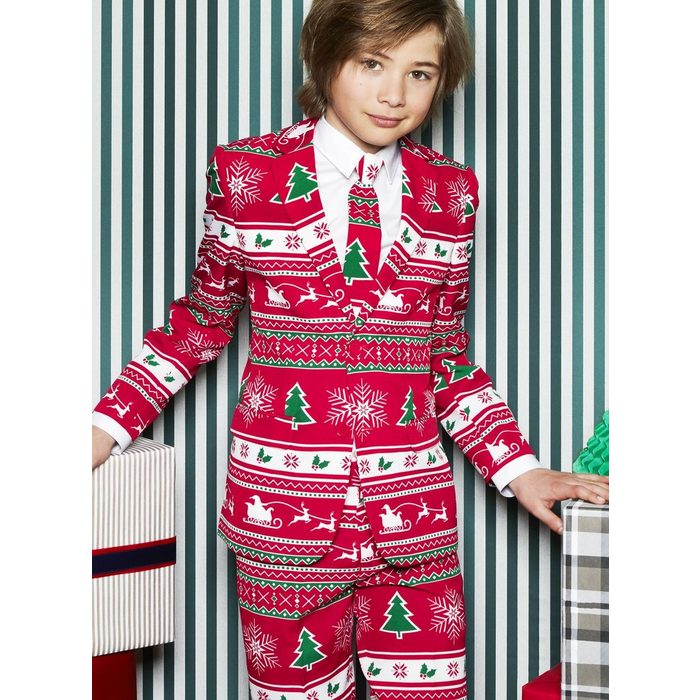 Opposuits Kostüm Teen Winter Wonderland Ausgefallener Jungenanzug für Weihnachten mit Stil