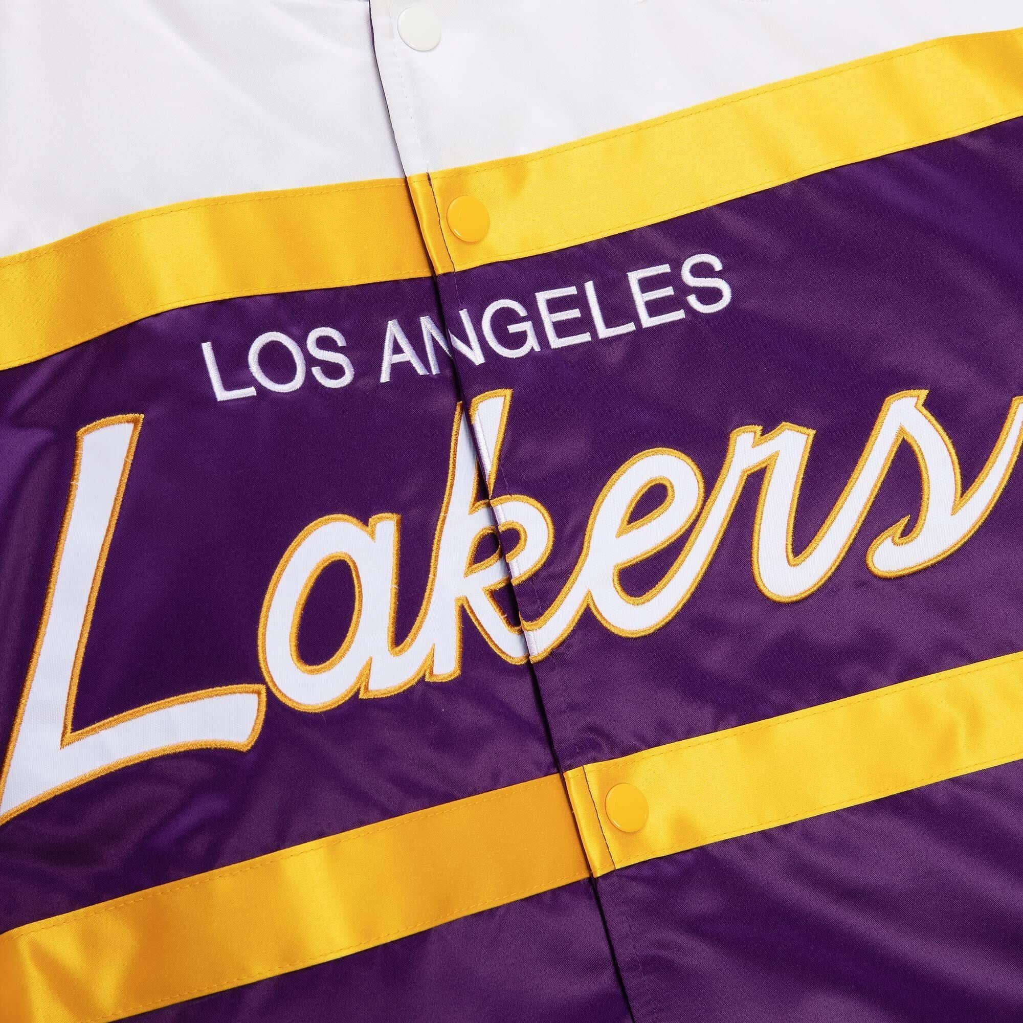 SCRIPT Angeles Mitchell Satin Lakers Windbreaker Heavyweight Los & Ness