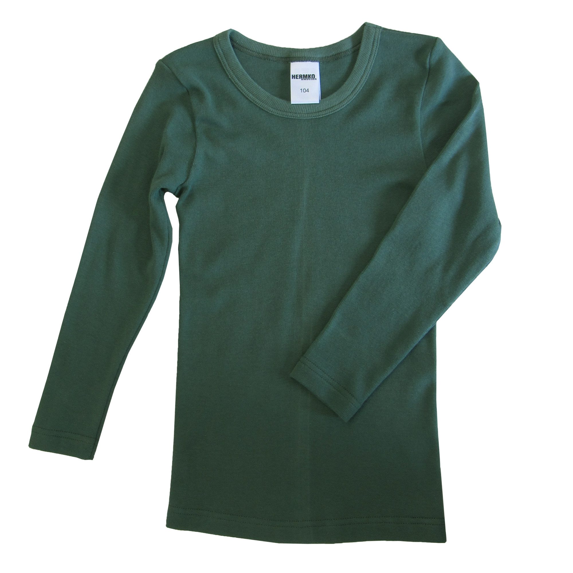 HERMKO Unterziehshirt 2830 Kinder langarm Shirt 100% Bio-Baumwolle Longsleeve Mädchen Jungen