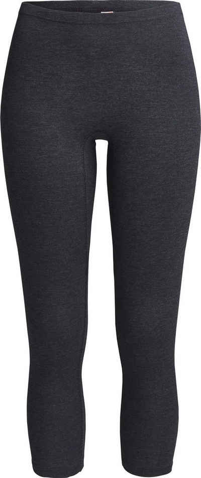 conta Lange Unterhose Damen-Thermo-Hose, 3/4-lang Feinripp Streifen