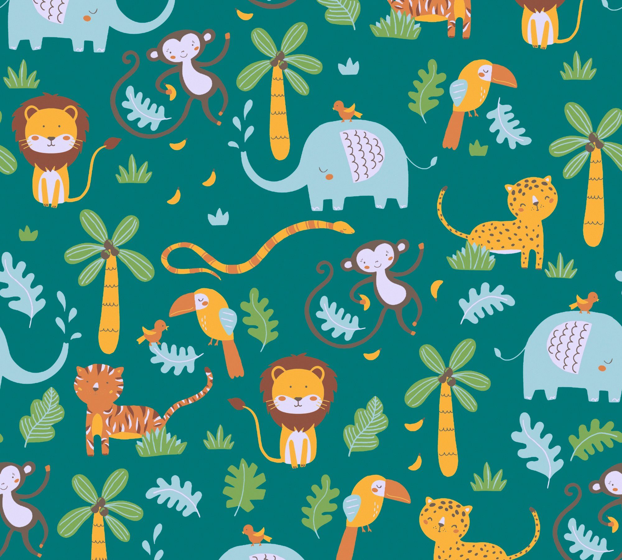 A.S. Création Vliestapete Little Love, glatt, abstrakt, naturalistisch, Motiv, Kindertapete Tapete Dschungel Tapeten Kinderzimmer Schlafzimmer Design