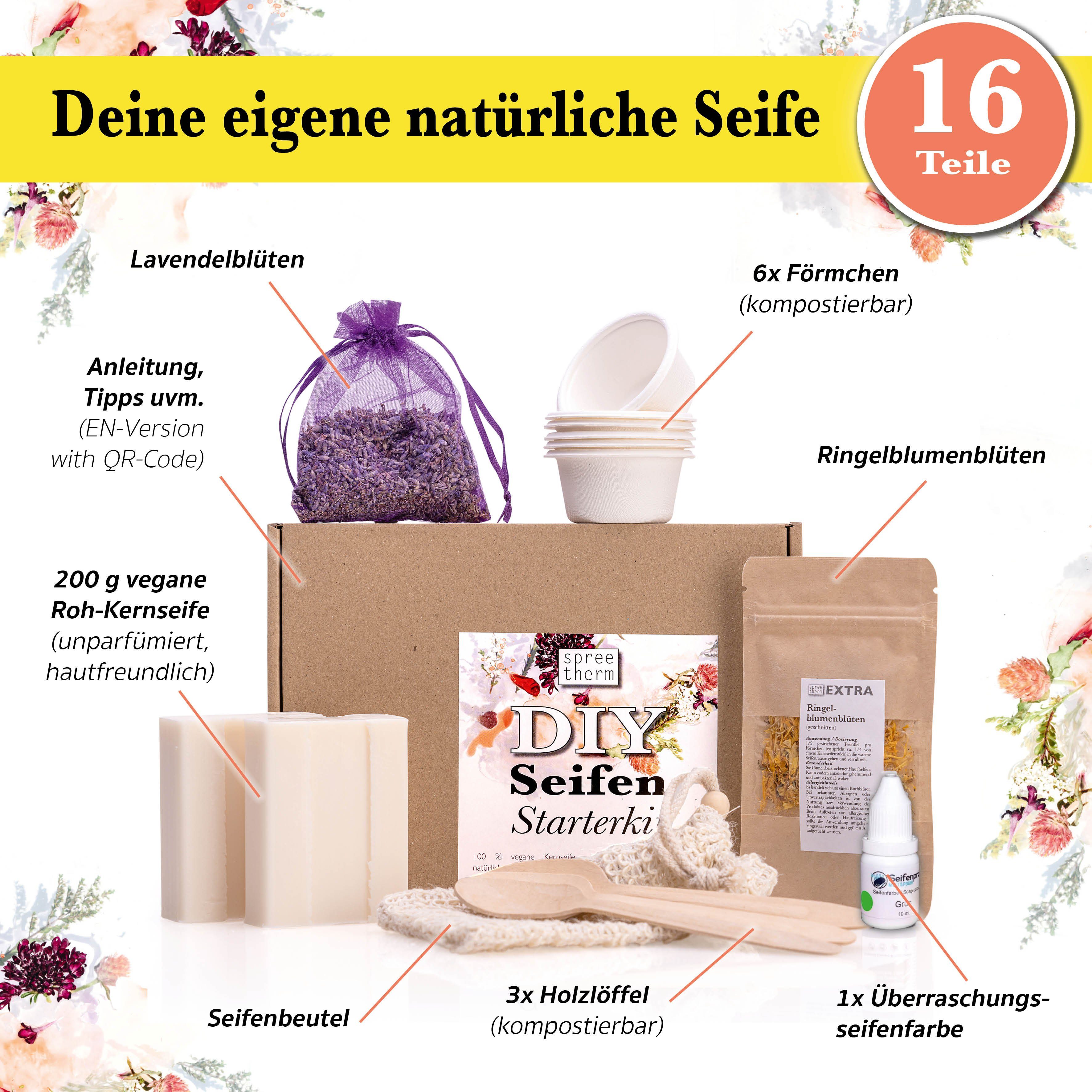 spreetherm Seifen-Set Seife selber machen, DIY Set von spreetherm inkl. veganer Kernseife, - Unsere DIY Empfehlung- Bekannt aus Social Media