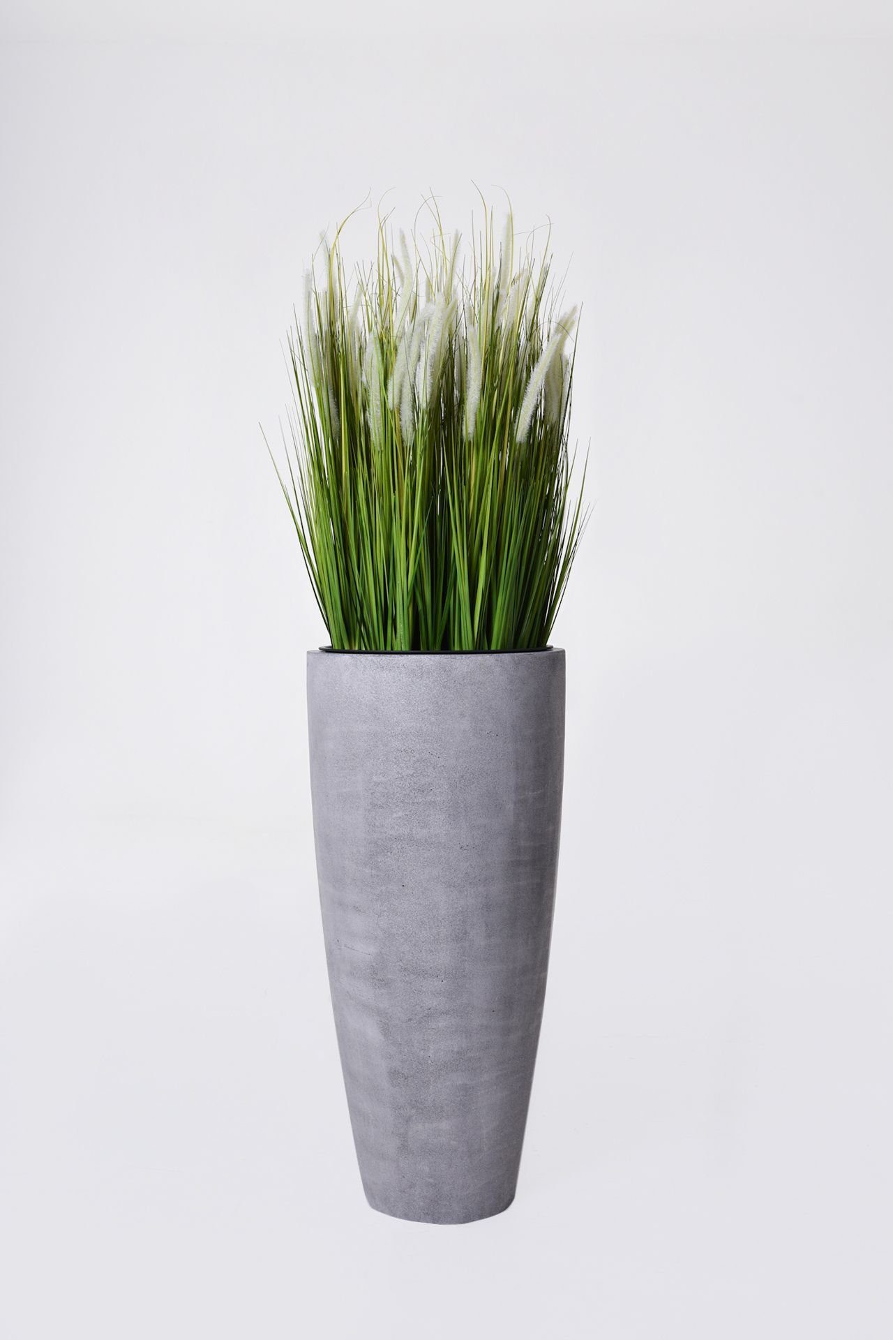 - Grau Fiberglas Pflanzkübel Beton-Design, Blumenkübel \