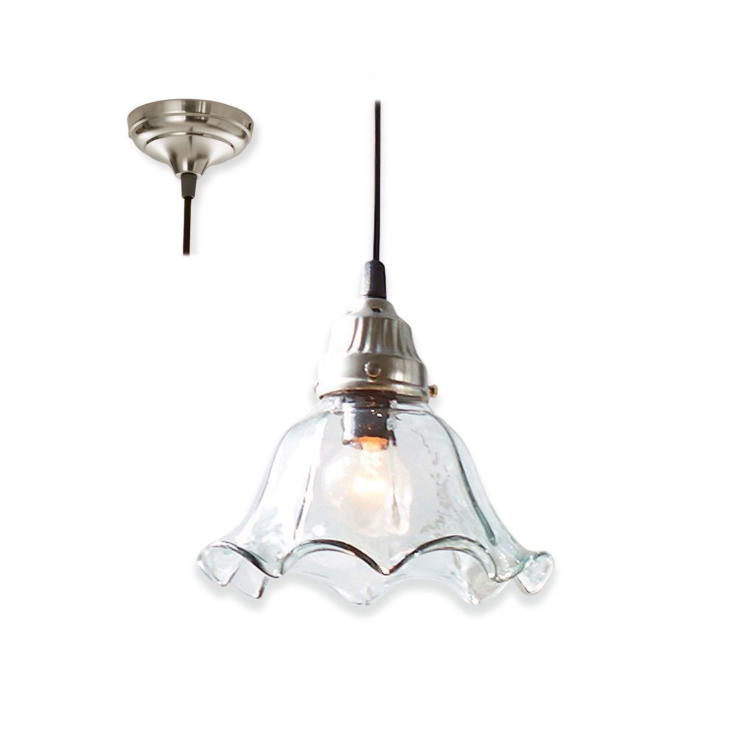 Mirabeau Hängeleuchten Hängelampe Noelle klar/silber günstig online kaufen