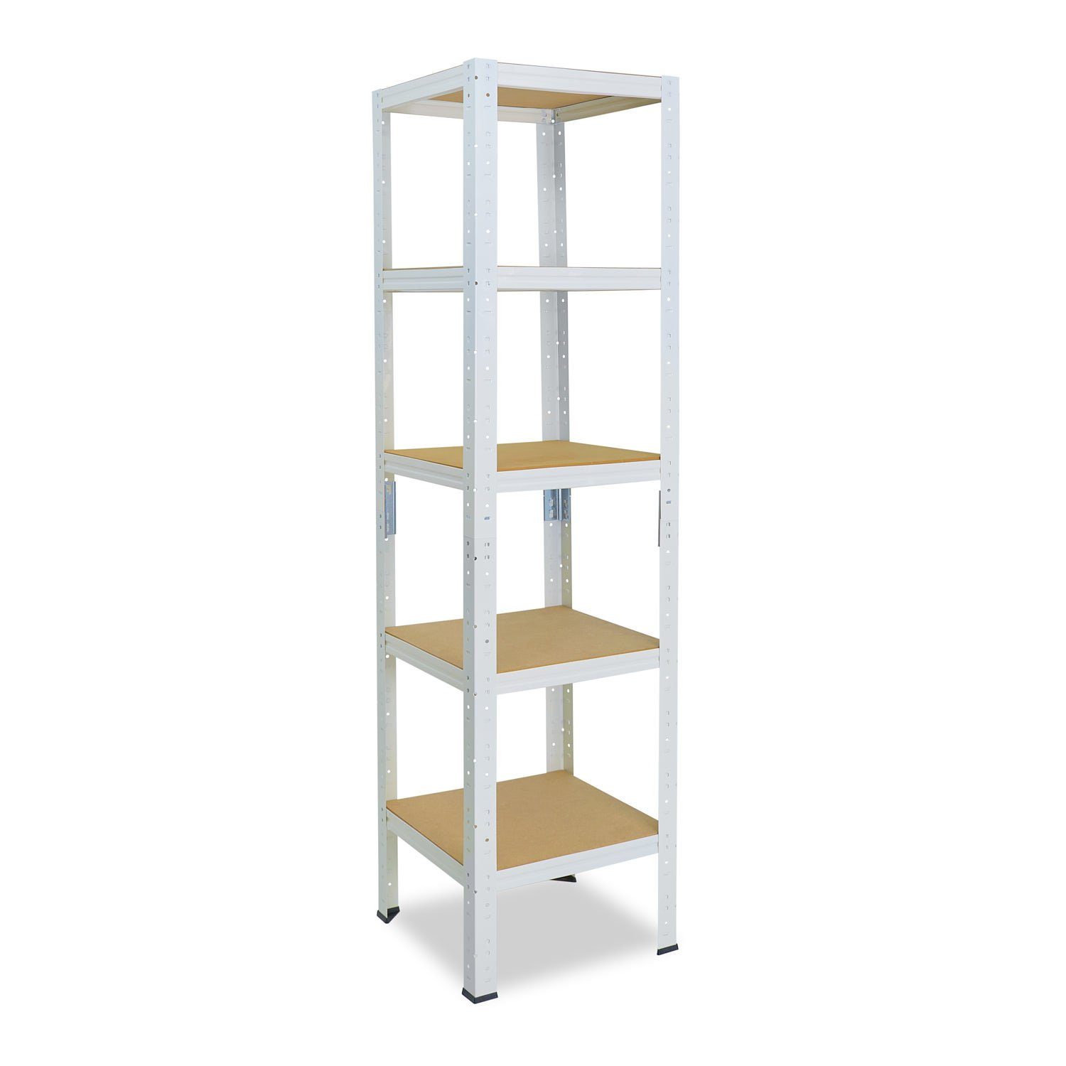 shelfplaza Schwerlastregal HOME, 155x40x40cm weiß, 5 Böden, Kellerregal, Ga günstig online kaufen