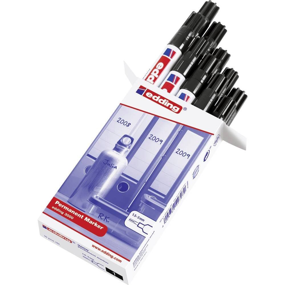 edding Permanentmarker Permanentmarker 3000 10 St./Pack | Permanent-Marker