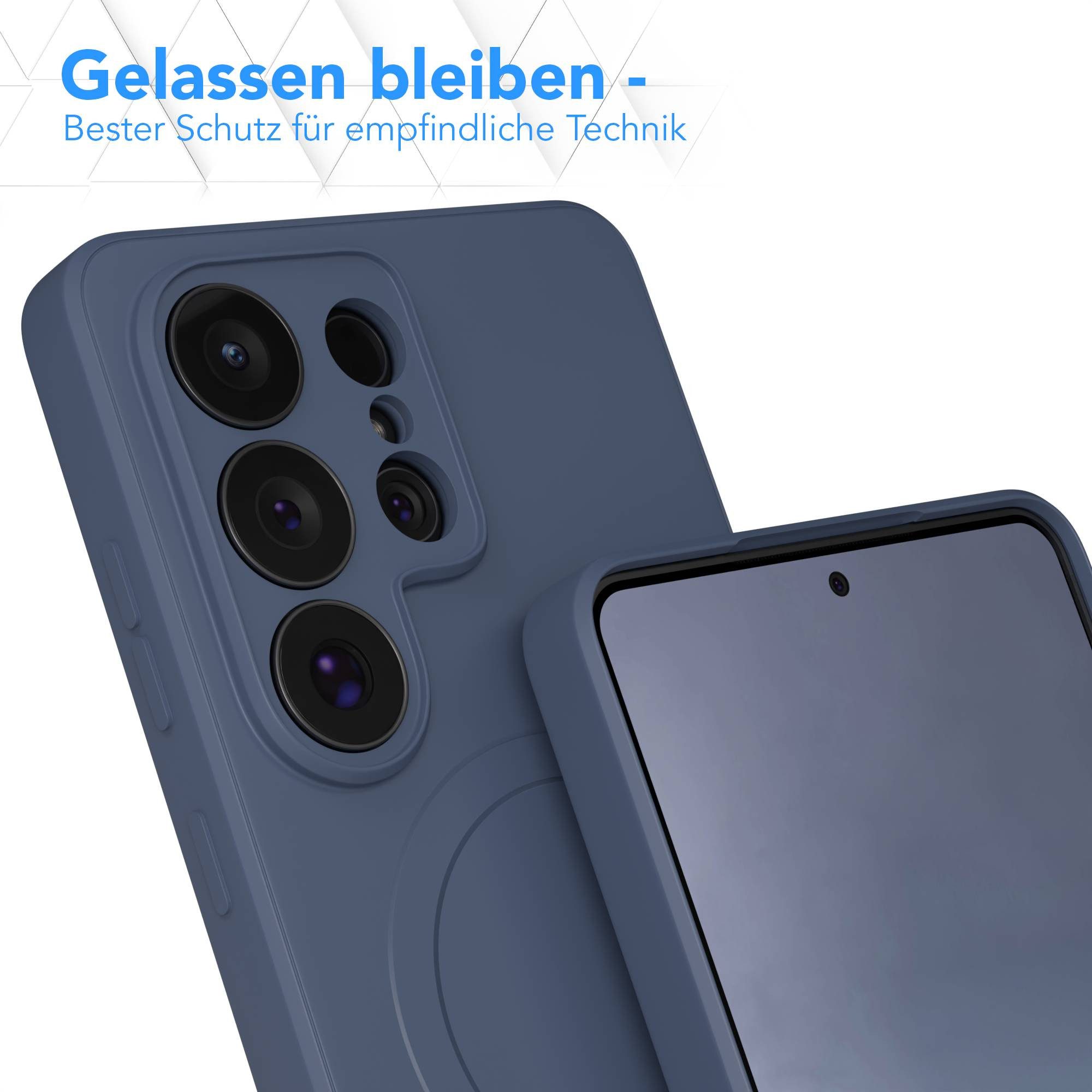 EAZY CASE Handyhülle MagSafe Silikon für Samsung Galaxy S26 Ultra 6,9 Zoll, Softcase mit MagSafe mattierte Silikonhülle Back Cover Petrol – Bild 4 von 5