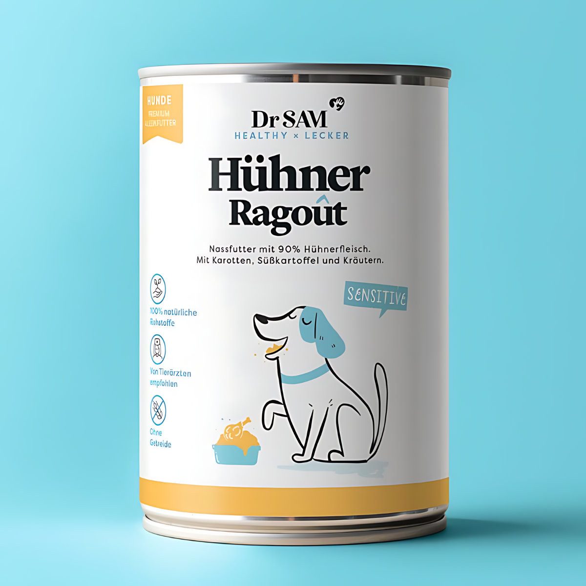 Dr. SAM Hühner Ragout 400 g, Nassfutter für: Hund