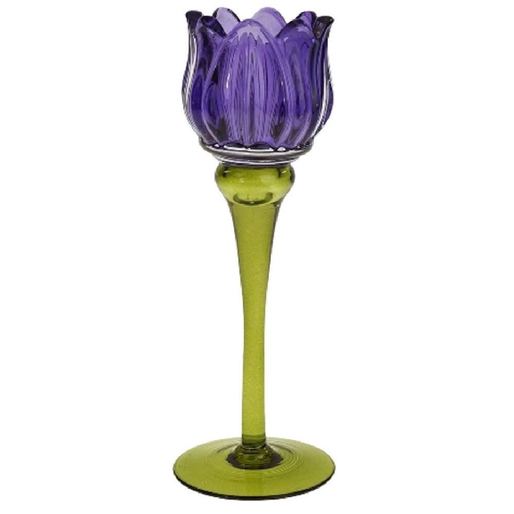 Werner Voß Kerzenhalter Kerzenleuchter Tulpe Violett (21,5cm)
