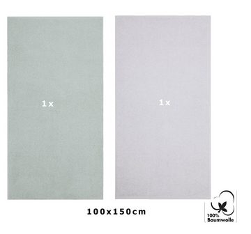 Betz Duschtücher Maxi 2 Stück BERLIN XXL 100x150cm, 100% Baumwolle