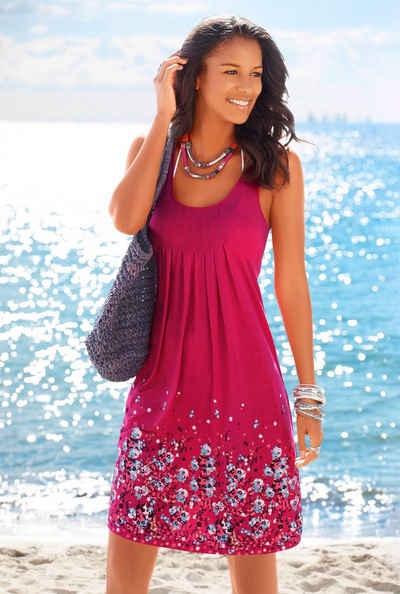 Beachtime Strandkleid mit Blumenprint, Strandmode, Strandbekleidung